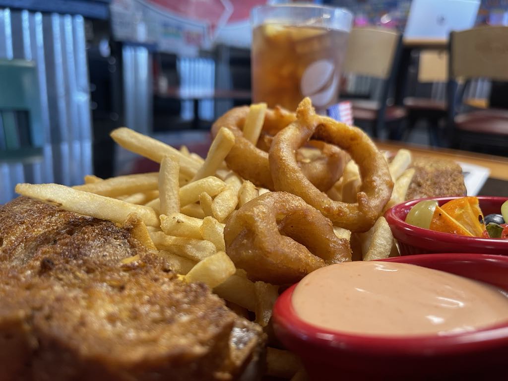 Preparation of The South Kitsap Reuben Burger